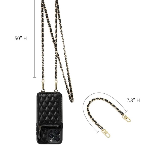 iPhone 13 Pro Max Purse Wallet Holder Crossbody Wristlet - Picture 6 of 7